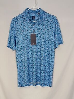 NWT Con.Struct Golf Polo Vintage Cars Short Sleeve Mens Size Small Upf 50 Summer